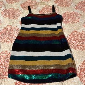 Colorful sequined party dress